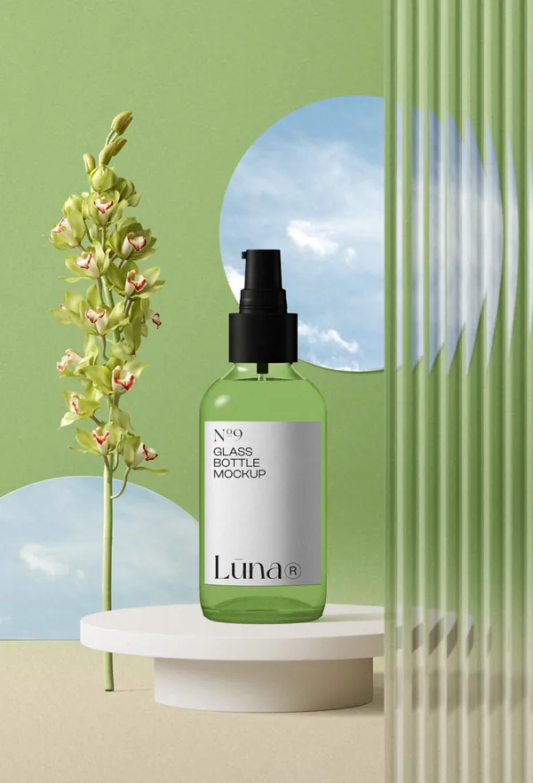 高质量美白防晒喷雾美容化妆品品牌包装设计贴图展示样机模板 Cosmetics mockup-2