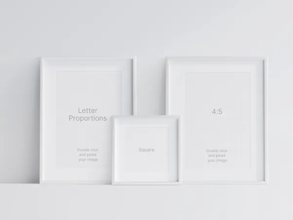 北欧极简艺术画框相框场景贴图展示样机模板素材 Frames Scene Creator-14