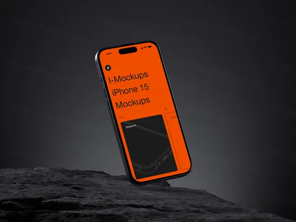 最新iPhone 15时尚潮流创意场景贴图展示样机模板素材 iPhone 15 Pro Mockup-12