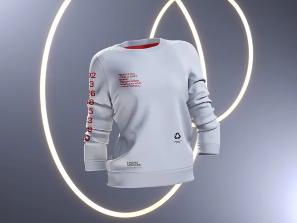 高质量卫衣运动装服装设计灯光个性场景展示样机模板 Hoodie and Sweatshirt Mockup-3