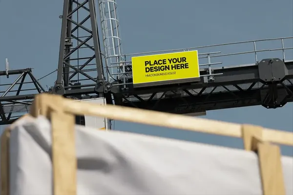 户外工地起重机挂钩建筑公司企业品牌设计VI提案展示样机模板 Construction Mockup-2