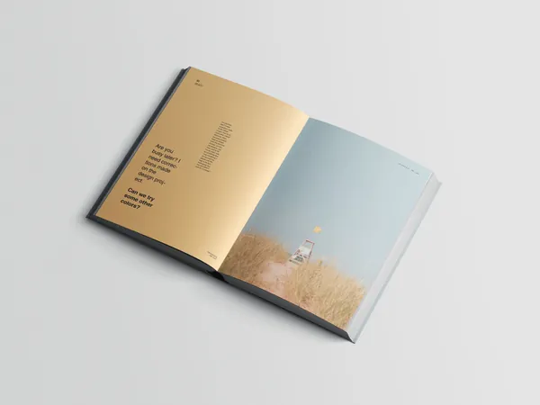 高质量笔记本硬装书籍设计贴图展示样机模板 Hardcover Book Mockups-6