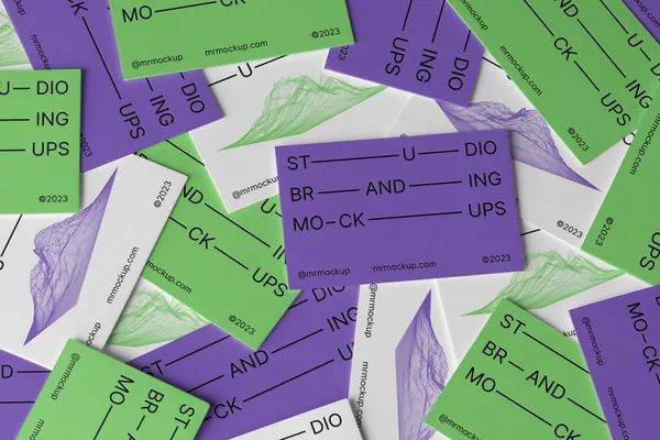 高质量商务名片工作室品牌VI设计提案贴图展示样机模板 Studio Branding Mockups-4