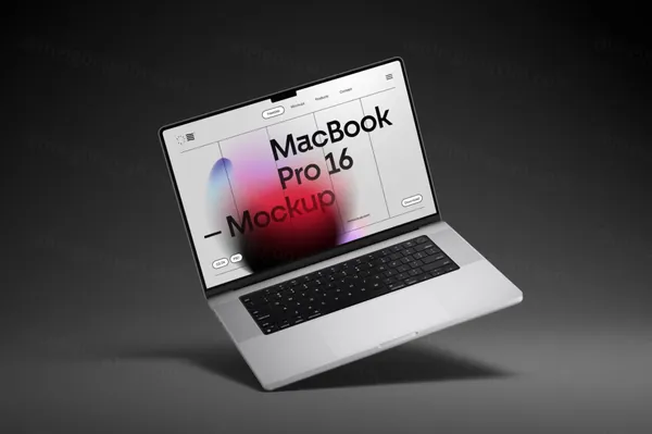 高质量极简风创意场景苹果笔记本网页设计提案展示样机模板 MacBook Pro 16 Mockup-22