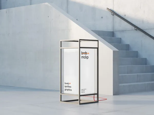 高质量商场高档场所导视系统指示牌展架海报设计提案贴图展示样机模板 Boards Mockups