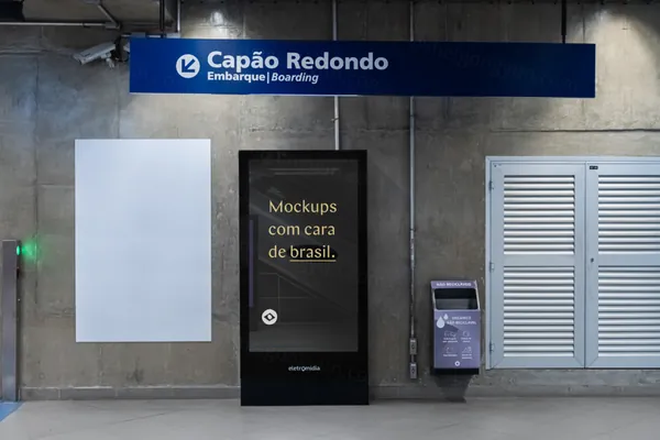 高质量高清摄影数字显示屏户外灯箱广告设计贴图展示样机模板 Digital Screen Mockup-5