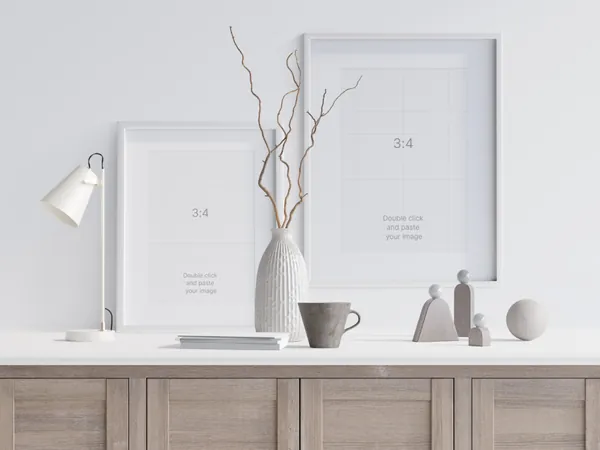 北欧极简艺术画框相框场景贴图展示样机模板素材 Frames Scene Creator-6