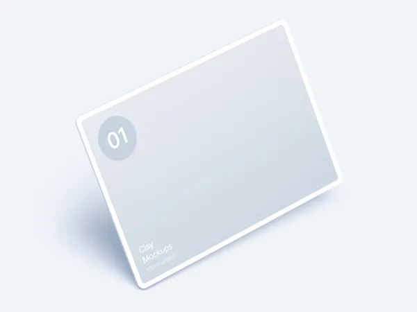 极简主义电脑显示器Web网页设计UI贴图展示样机模板 Monitor Clay Mockups-3