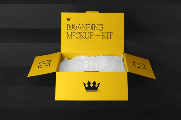 高端礼品盒包装设计提案贴图展示样机模板 Branding Mockups