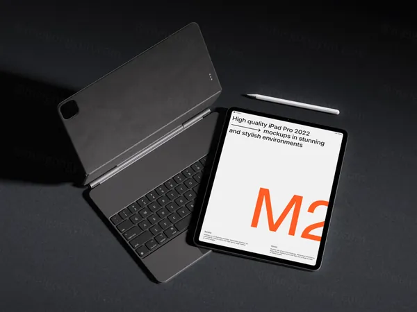 高质量苹果平板电脑创意场景网页设计Web贴图UI界面展示样机模板 D - iPad Pro Mockup-5