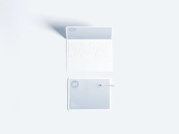 极简白模Apple平板电脑Web网页设计UI界面贴图展示样机模板 iPad Clay Mockups-5