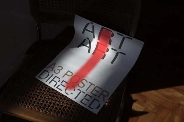 高质量实拍无CG宣传单海报设计贴图展示样机模板素材 ARTD C01 PRINT 004