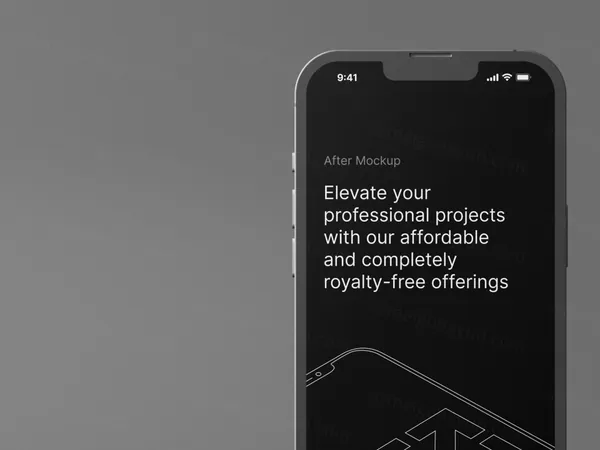 超高质量极简主义苹果手机APP设计UI界面贴图展示样机模板 iPhone Clay Mockups-1