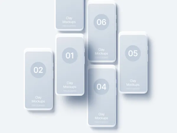 极简主义谷歌手机俯瞰视角Web网页设计贴图展示样机模板 Pixel Mockups-1