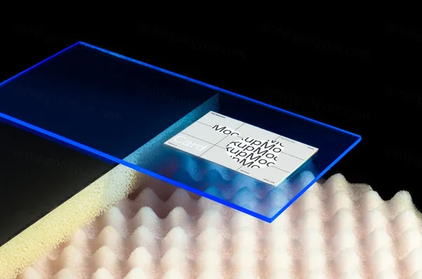 高质量实拍无CG透明亚克力企业品牌名片设计贴图展示样机模板 TM COLOUR 009