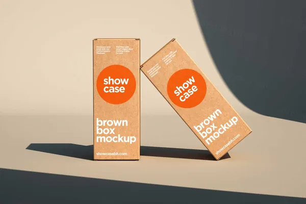高端物流快递纸盒纸箱公司企业品牌VI设计提案样机模板 T010_Box Mockup