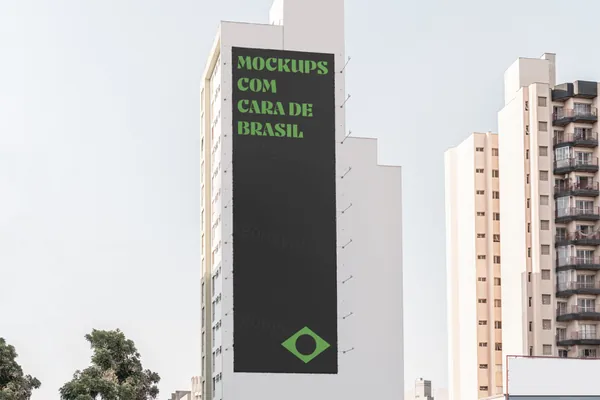 高质量户外摄影城市街头高楼墙体巨幅广告海报设计贴图展示样机模板 Poster Mockup