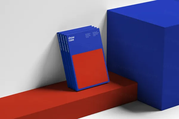 极简主义高端商务书籍封面品牌VI设计贴图展示样机模板 Book Mockup