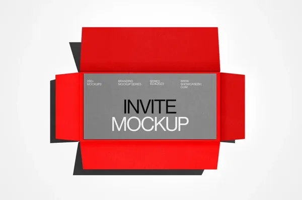 高质量极简主义信封邀请函企业品牌VI设计提案贴图展示样机模板素材 Branding Mockup-7