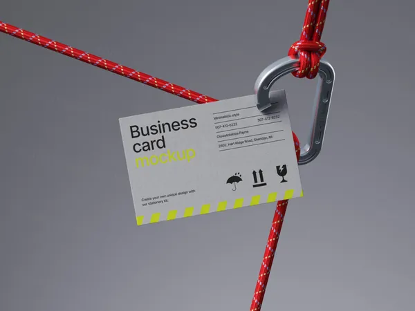 高质量极简工业风建筑公司品牌商务名片品牌设计贴图展示样机模板-3