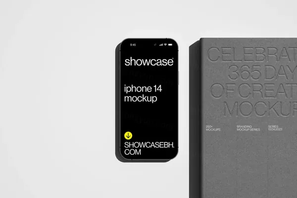 高质量极简主义iPhone手机品牌APP设计UI提案贴图展示样机模板素材 Branding Mockup