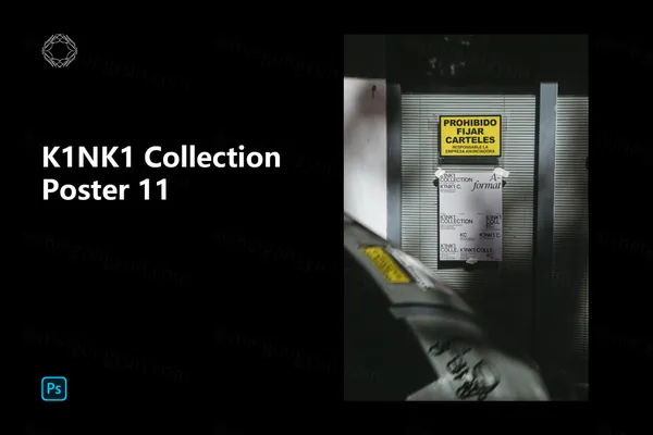 高端户外实拍贴在店铺卷帘门上的宣传单海报设计提案贴图展示样机模板 Poster 11