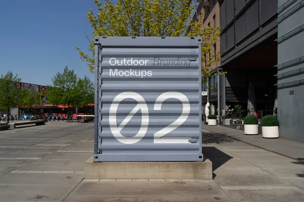 高质量户外广告牌海报设计提案贴图展示样机模板 Outdoor Branding Mockup-1