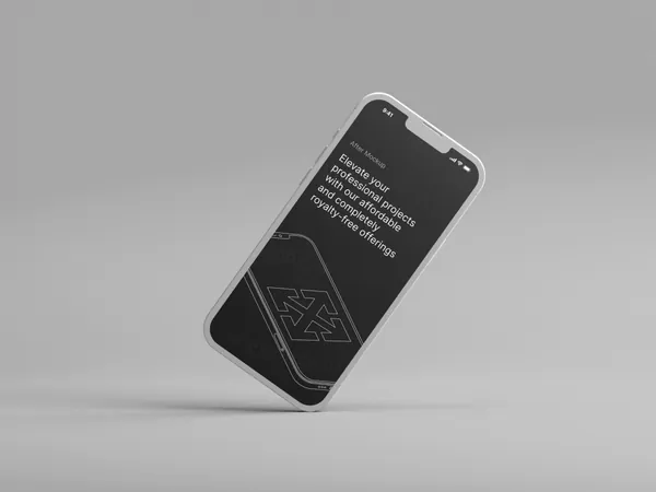 超高质量极简主义苹果手机APP设计UI界面贴图展示样机模板 iPhone Clay Mockups-3