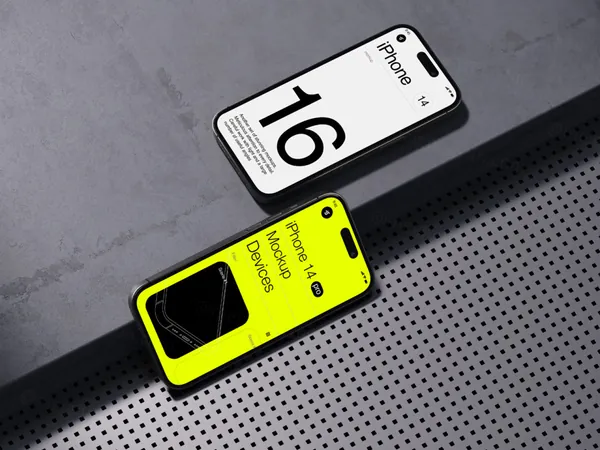 高质量苹果手机创意场景APP设计UI贴图展示样机模板 A - iPhone 14 Pro Mockups-1