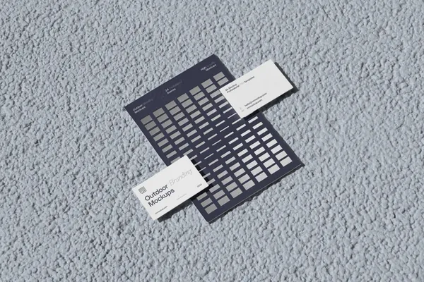 高质量户外商务名片品牌设计提案贴图展示样机模板 Outdoor Branding Mockup-1