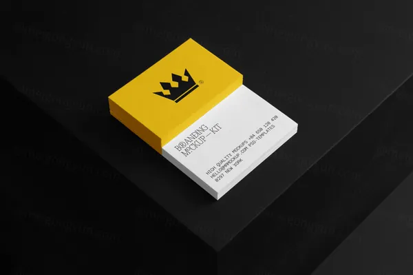 高端商务名片卡片品牌包装VI设计提案贴图展示样机模板 Branding Mockups-1