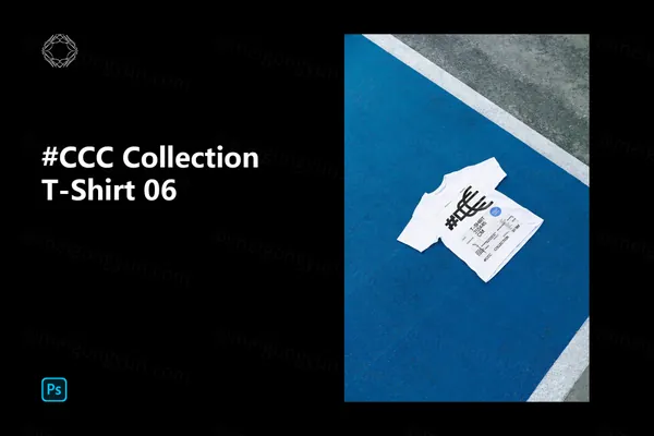高端户外实拍无CG平铺T恤潮牌服饰设计贴图展示样机模板-1