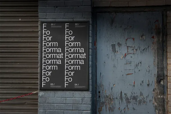 高质量实拍无CG户外海报设计贴图展示样机模板 FORMAT B2 A2 POSTER 01