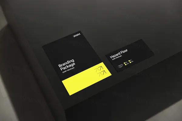 高端A4纸商务名片品牌VI系统设计贴图展示样机模板 Branding Mockup