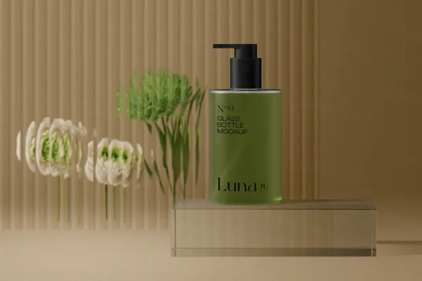 高质量美白防晒乳霜乳液美容化妆品品牌包装设计贴图展示样机模板 Cosmetics mockup-3