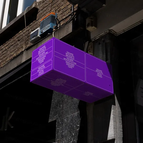 户外高清实拍无CG门店招牌灯箱广告牌海报设计提案展示样机模板 SHOP SIGN Mockup-1