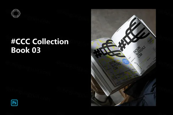 高端摄影无CG摊开的精装书籍封面设计贴图展示样机模板