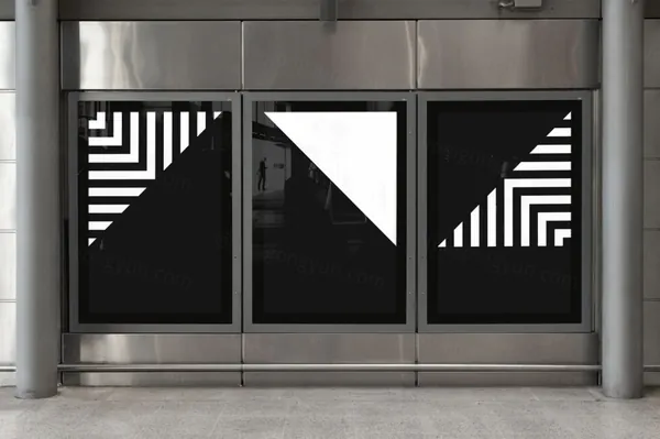 高质量都市街头商店橱窗广告牌海报设计贴图展示样机PSD模板素材 NO.006