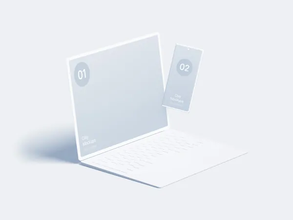 极简主义安卓手机APP设计UI界面贴图展示样机模板 Android Note Clay Mockups-7