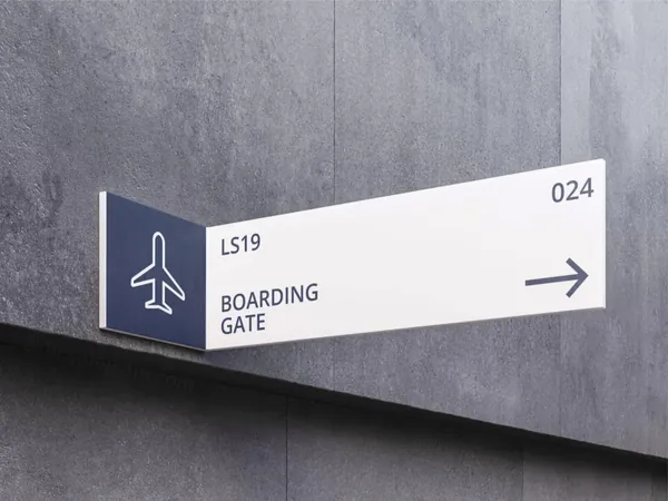 亚克力招牌路口店铺指示牌路牌导视系统设计提案贴图展示样机模板 Signs Mockups