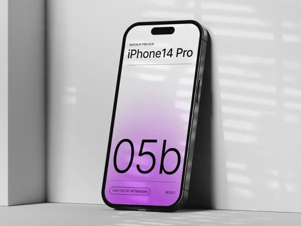 极简创意场景苹果手机UI界面APP展示样机模板素材 Colourful iPhone 14 Pro Mockups-3
