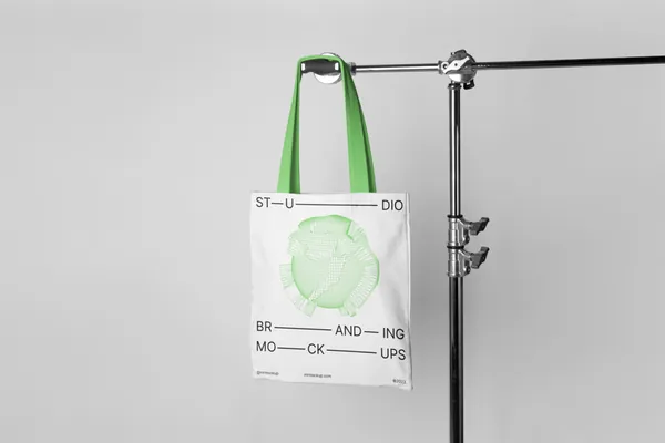 高质量环保袋手提袋工作室品牌VI设计提案贴图展示样机模板 Studio Branding Mockups-3