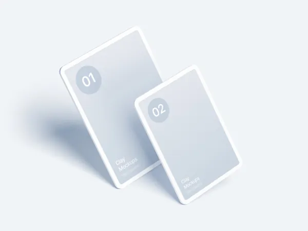 极简白模Apple平板电脑Web网页设计UI界面贴图展示样机模板 iPad Clay Mockups-8