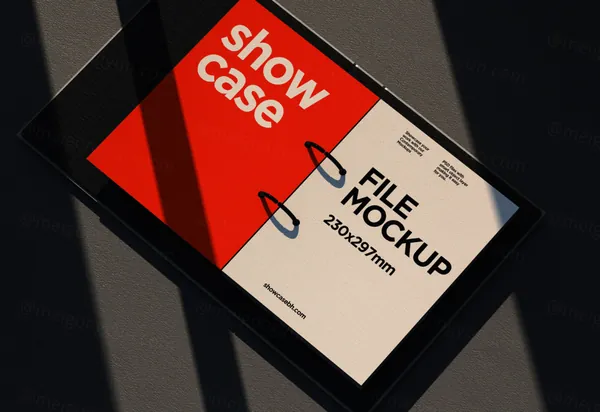 高质量企业办公文件夹品牌VI设计贴图展示样机模板素材 File Mockup