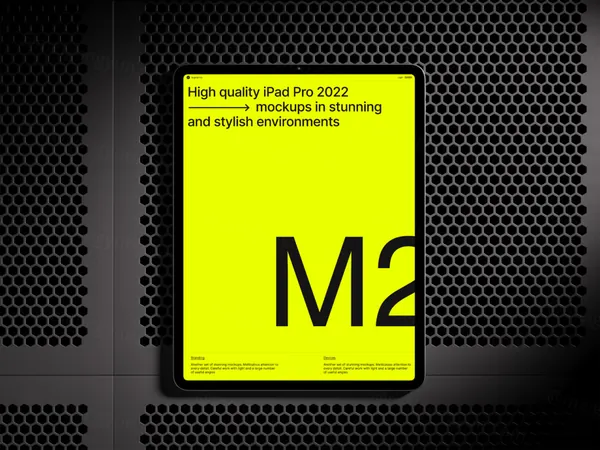 高质量苹果平板电脑创意场景网页设计Web贴图UI界面展示样机模板 D - iPad Pro Mockup-2