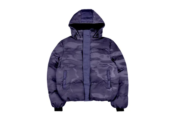 街头潮牌羽绒服服装设计贴图展示样机模板 Tech Puffer PSD Mockup