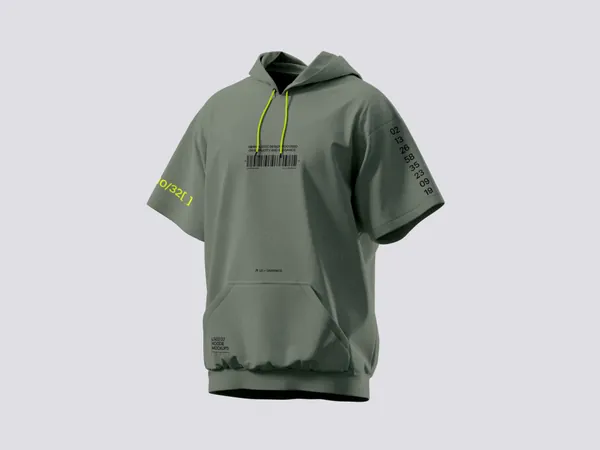 高质量长袖卫衣连帽衫服装设计立体镂空展示样机模板 Hoodie and Sweatshirt Mockup-3