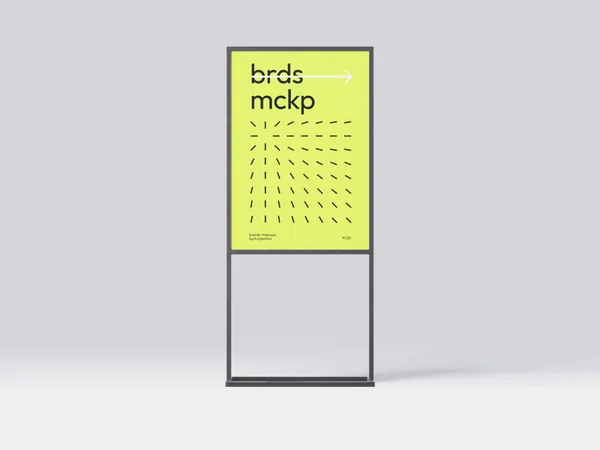 高质量极简主义展架海报设计提案贴图展示样机模板 Boards Mockups-3