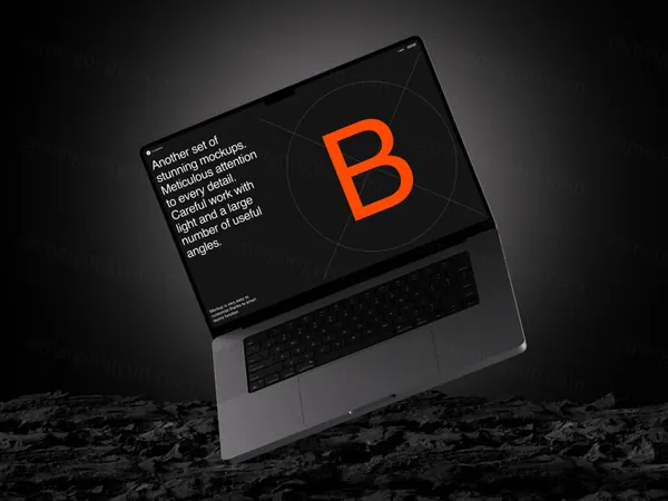 高质量苹果笔记本创意场景网页设计Web贴图展示样机模板 B - MacBook 16 Pro Mockups-12