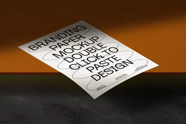 高质量极简主义宣传单海报设计贴图展示样机模板 Poster  Paper mockup-12